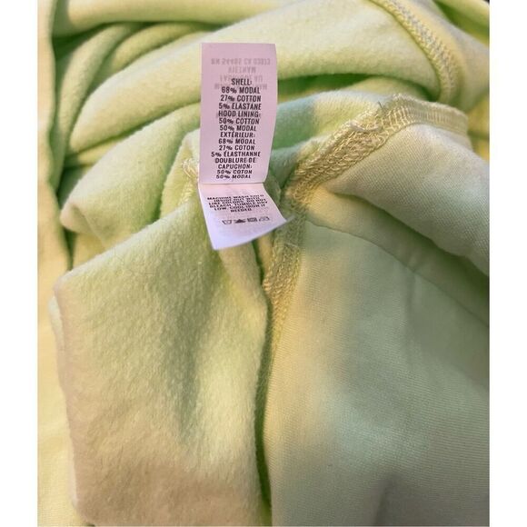Aerie Offline Lime Green Cropped Hooded‎ Sweatshirt Size Large - Picture 3 of 4